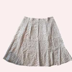 Loft Black Polka Dot Skirt